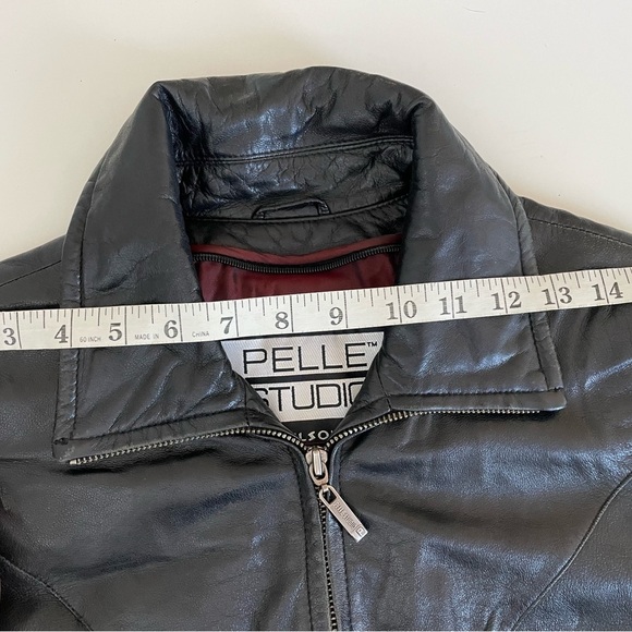 Vintage 90s Y2K Wilson’s Leather Pelle Studio zip Up Jacket size S - Picture 8 of 16